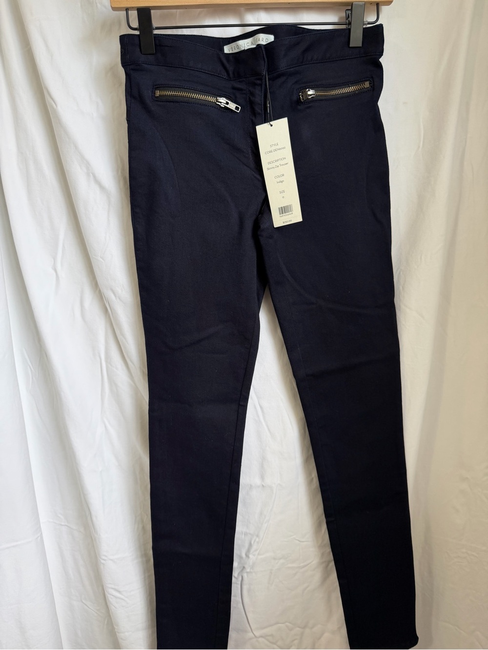 Veronica Beard Indigo Skinny Zip Pocket Pants